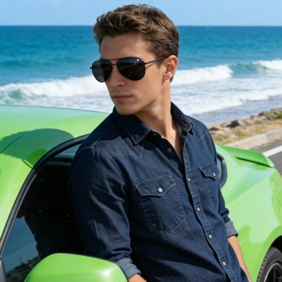 Sunglasses Men Polarized Aviat - Sunglasses Aviator Polarized recension och pris