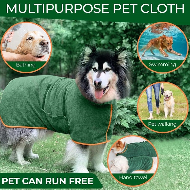Dog Bathrobe Towel Pet Drying  - Beach Towel Large recension och pris