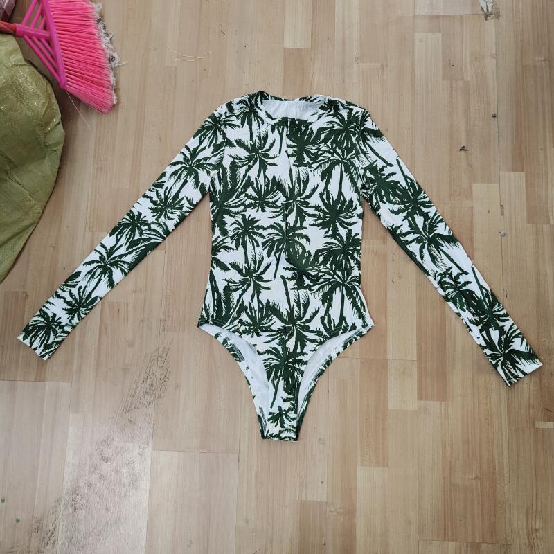 Tropical Palm Print Bodysuits  - Swim Trunk Quick Dry recension och pris